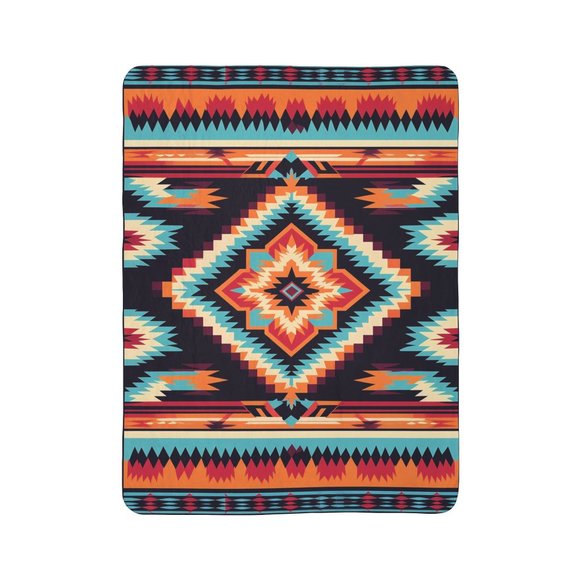 ✨ Ultra-Soft Native Sherpa Blanket | Southwestern Fleece Throw - Picture 3 of 10